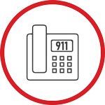 phone icon dialing 911